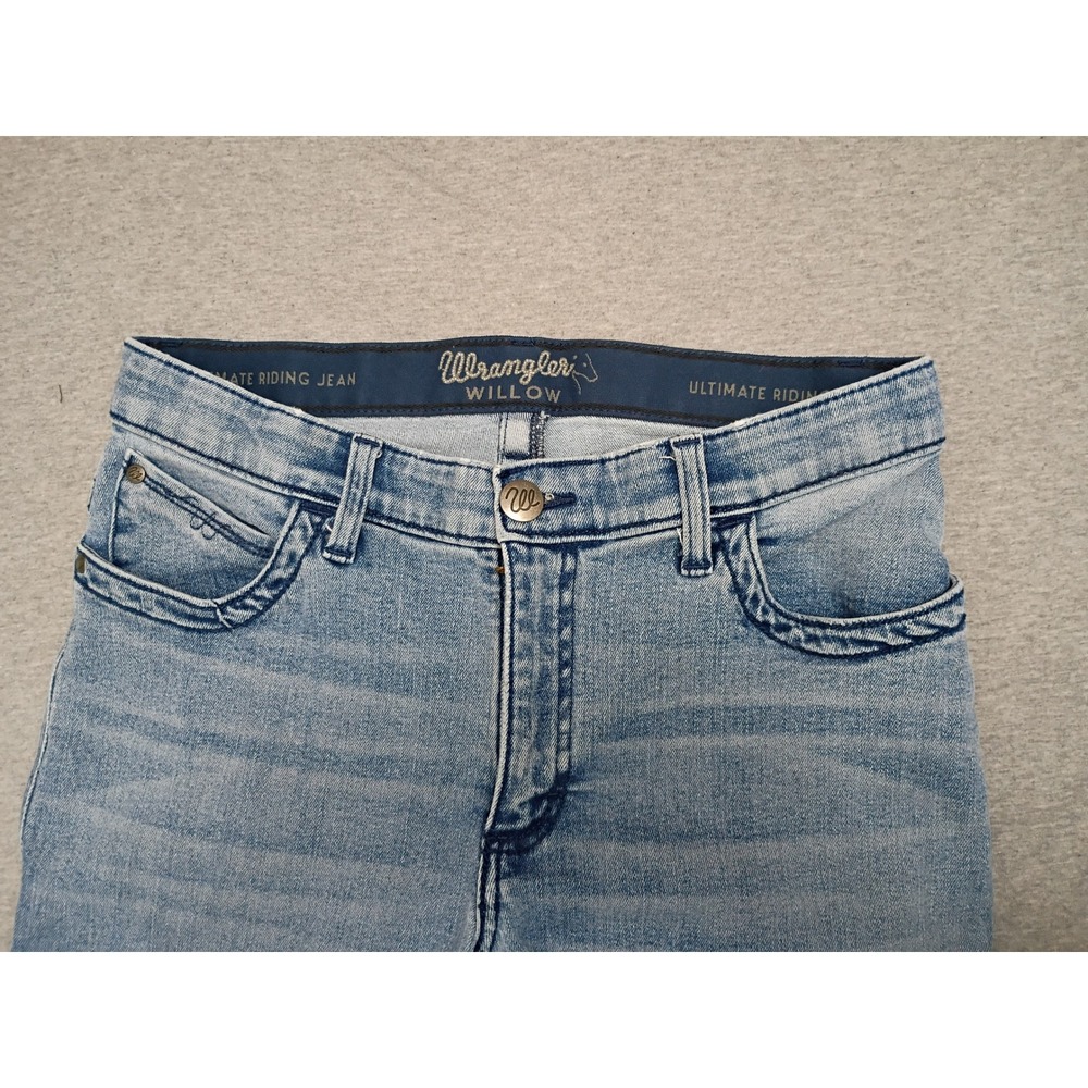 Wrangler Willow Ultimate Riding Jeans Light Wash Bootcut Denim WRW60AD 29x34 - Picture 3 of 8